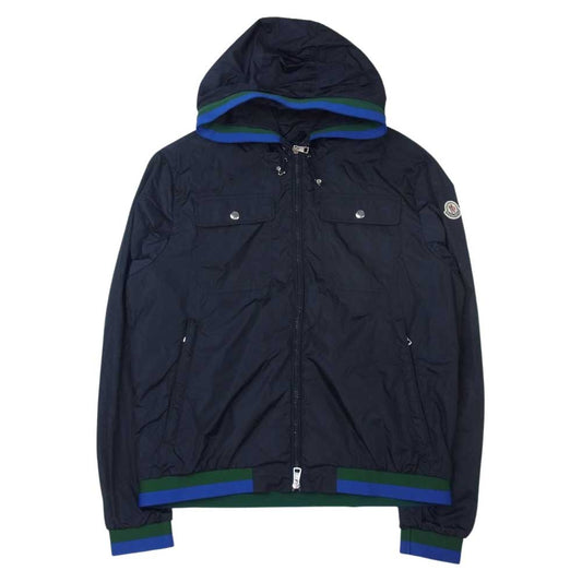 MONCLER モンクレール E10914060805 国内正規品 ATLIN ナイロン ジップ ジャケット ネイビー系 2【中古】