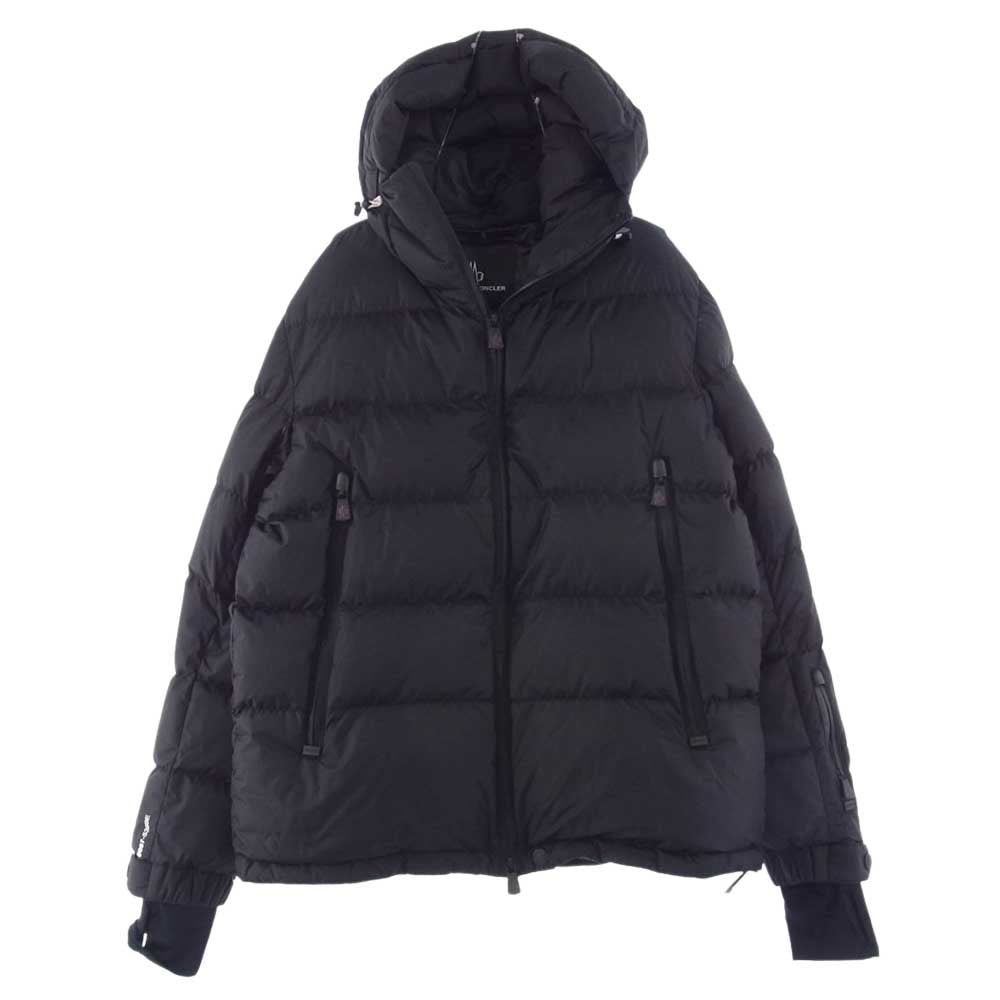 MONCLER モンクレール E20974188405 国内正規品 GRENOBLE ISORNO イゾルノ バックロゴ プリント ダウンジャケット ブラック系 TG2【中古】
