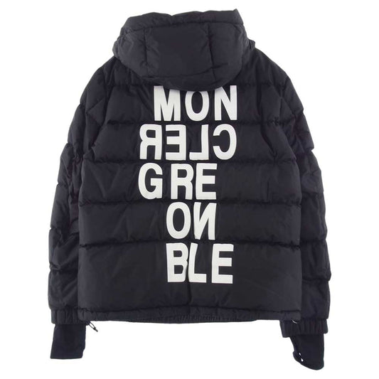 MONCLER モンクレール E20974188405 国内正規品 GRENOBLE ISORNO イゾルノ バックロゴ プリント ダウンジャケット ブラック系 TG2【中古】