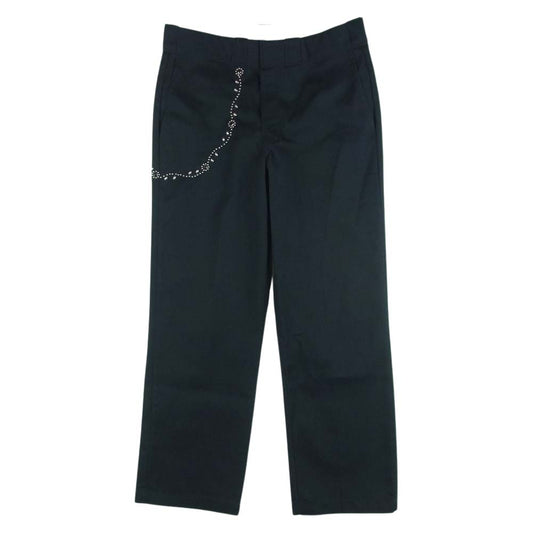 STANDARD CALIFORNIA スタンダードカリフォルニア HTC エイチティーシー Dickies ディッキーズ Pants #SN-32 W.Chain チェーン フラワー スタッズ ワーク パンツ ブラック系 30【中古】