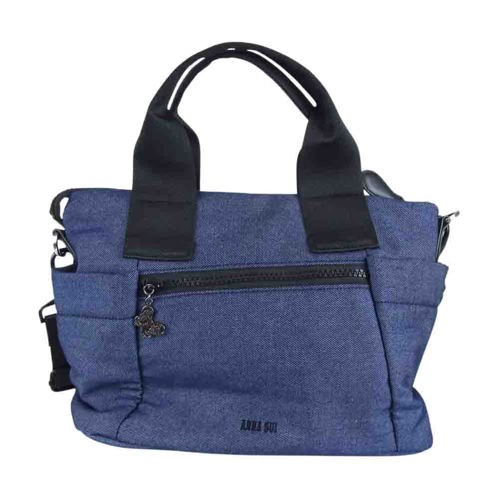 ANNA SUI アナスイ デニム ショルダー 2WAY ネイビー系【中古】
