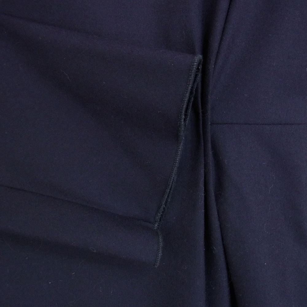 JIL SANDER ジルサンダー ノーカラー スタンドカラー ウールワンピース ネイビー系 36【中古】