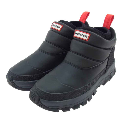 HUNTER ハンター W ORG INSULATED SNOW ANKLE BT アンクルブーツ スノーブーツ  ブラック系 US 7【中古】
