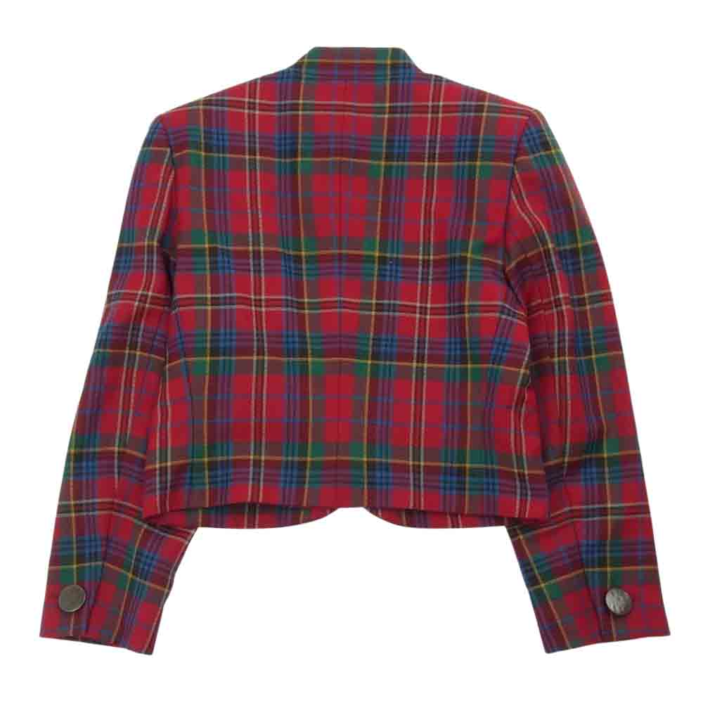 YVES SAINT LAURENT イヴサンローラン ビンテージ ジャケット スカート レッド系 34【中古】
