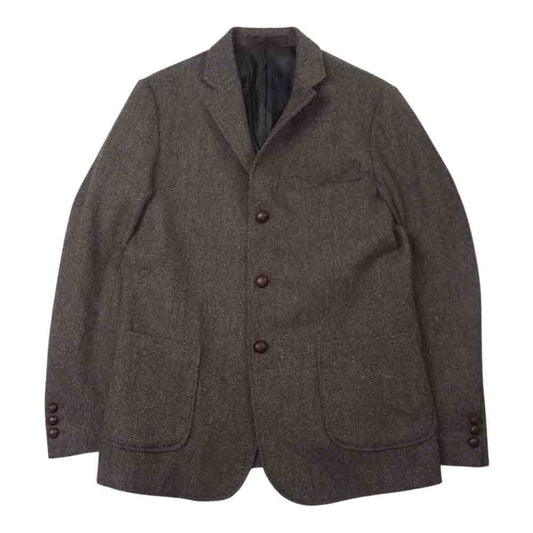 FREAK'S STORE フリークスストア 123-1514 ヘリンボーン柄 ウールジャケット ブラウン系 L【中古】