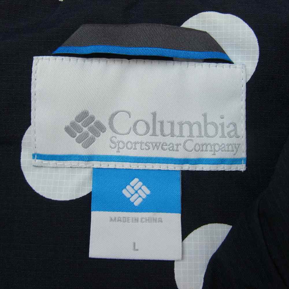 Columbia コロンビア 112 PM2474 × Kinetics キネティクス jun watanabe ジュンワタナベ バイク ジャケット マウンテン ジャケット スタッフバッグ付 ブラック系 L【中古】