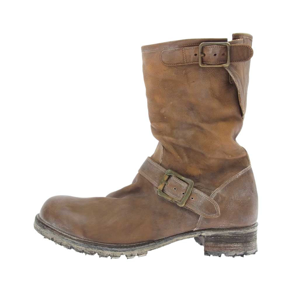 MIHARA YASUHIRO ミハラヤスヒロ 23121200 加工 レザー エンジニア ブーツ ライトブラウン系 27【中古】