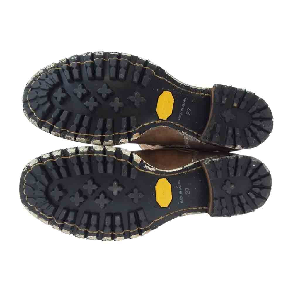 MIHARA YASUHIRO ミハラヤスヒロ 23121200 加工 レザー エンジニア ブーツ ライトブラウン系 27【中古】