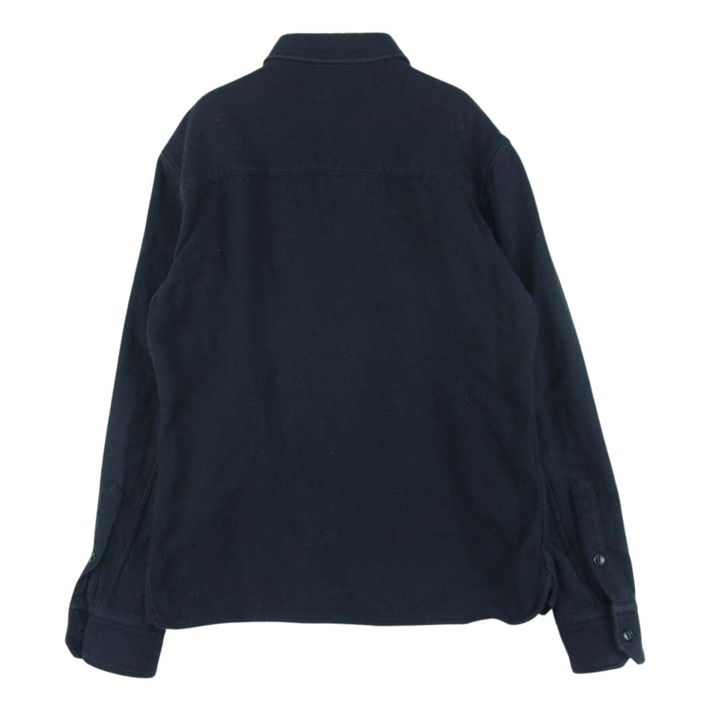 THE FLAT HEAD ザフラットヘッド F-SNO-203L WIDE SPREAD FH NEL SHIRT ワイド スプレッド ネル 長袖 シャツ コットン ダークネイビー系 38【中古】