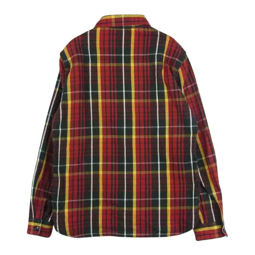 THE FLAT HEAD ザフラットヘッド コットン チェック ネル 長袖 シャツ 日本製 レッド系 イエロー系 S 36【中古】