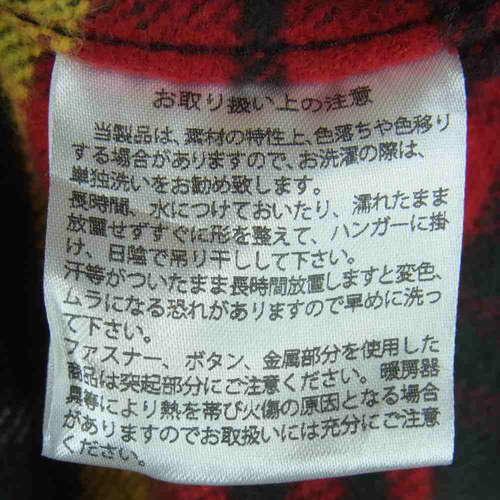 THE FLAT HEAD ザフラットヘッド コットン チェック ネル 長袖 シャツ 日本製 レッド系 イエロー系 S 36【中古】