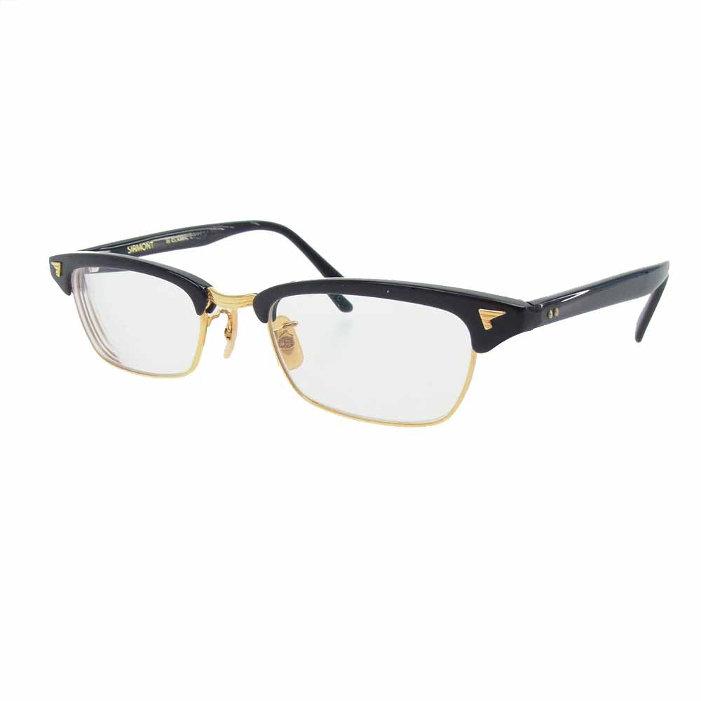 ビージェイクラシック Sirmont サーモント 度入りレンズ 眼鏡 アイウェア ブラック系 ゴールド系【中古】