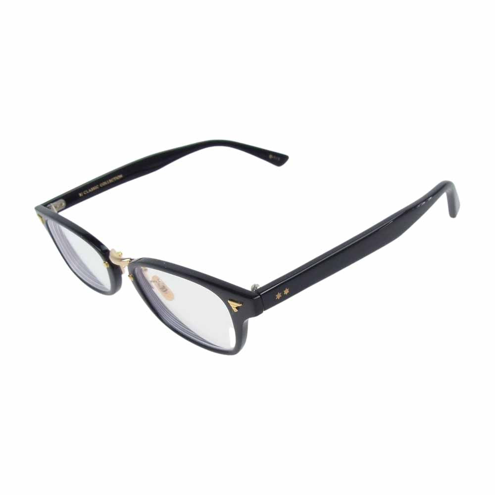 ビージェイクラシック COM-501 COMBI コンビ 度入りレンズ 眼鏡 アイウェア ブラック系 ゴールド系【中古】