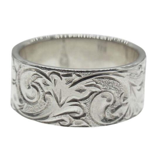 THE FLAT HEAD ザフラットヘッド 総柄 シルバー リング【中古】