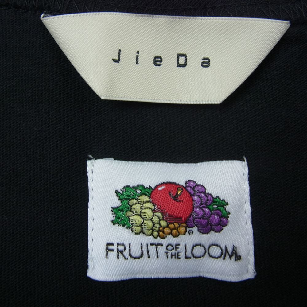Jieda ジエダ FRUIT OF THE LOOM フルーツ  オーバーサイズ Tシャツ ブラック ブラック系【中古】
