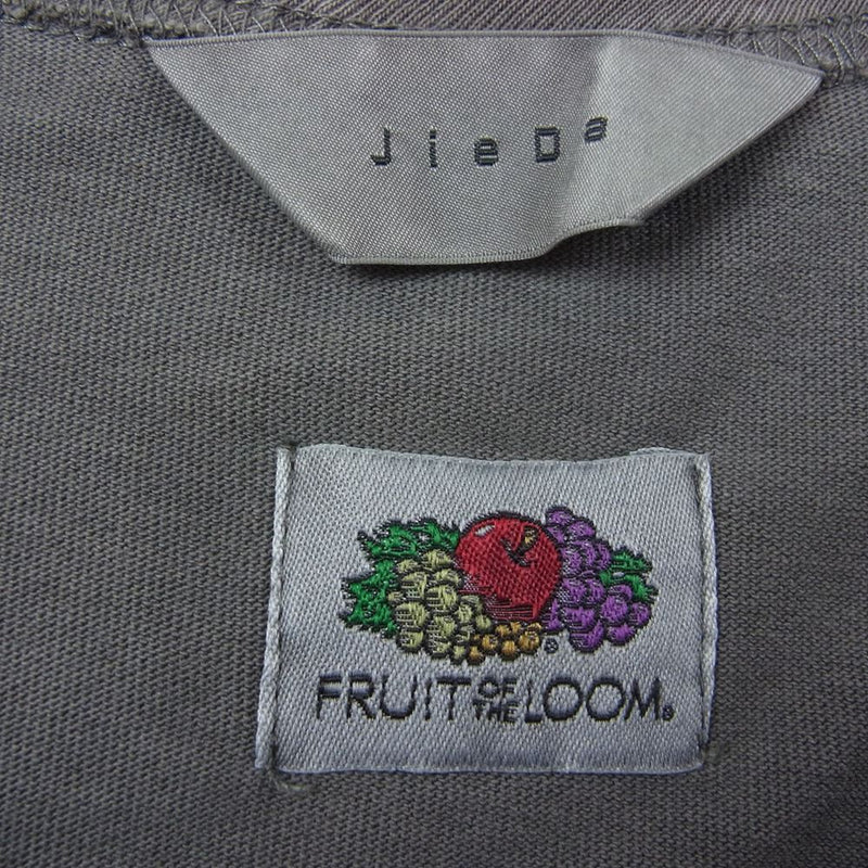 Jieda ジエダ FRUIT OF THE LOOM フルーツ  オーバーサイズ Tシャツ ダークグレー系【中古】