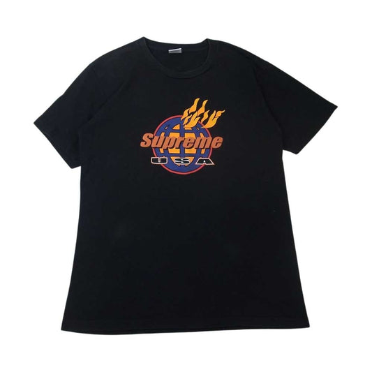 Supreme シュプリーム 17AW Fire Tee プリント Tシャツ ブラック系 M【中古】