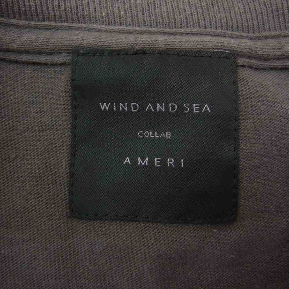 WIND AND SEA ウィンダンシー AMERI ロゴ 刺繍 ロングスリーブ Tシャツ