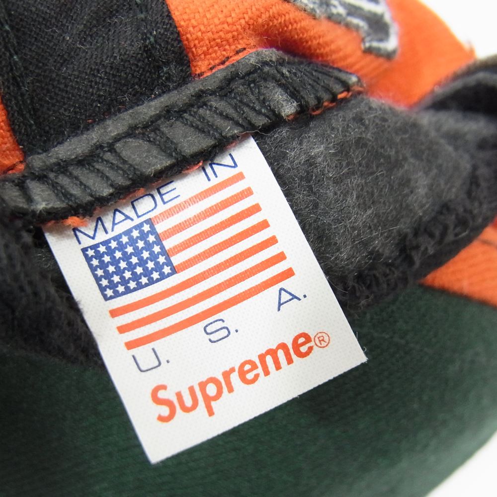 Supreme シュプリーム Crown Logo 5-Panel Snapback クラウン ロゴ スナップバック キャップ オレンジ系 グリーン系【中古】