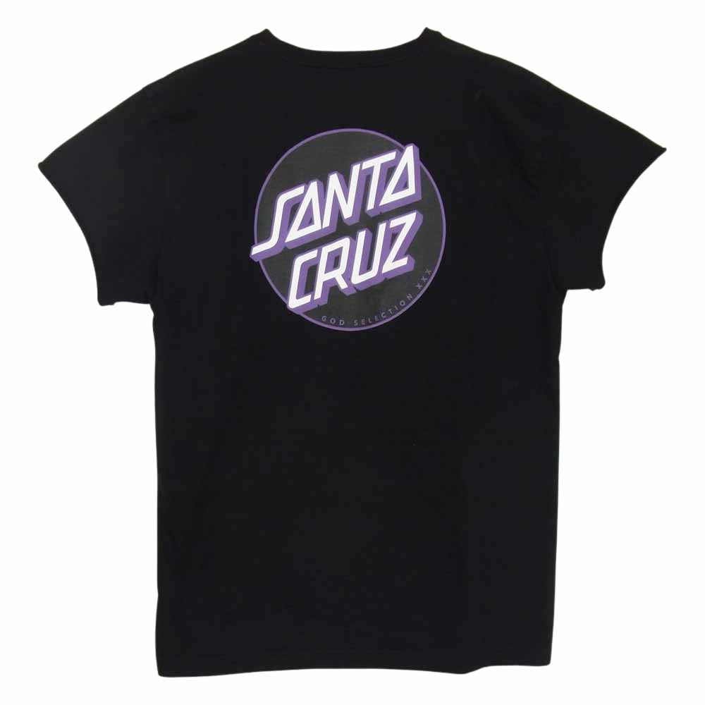 GOD SELECTION XXX ゴッドセレクション SANTA CRUZ サンタクルーズ ロゴ Tシャツ ブラック系 L【中古】
