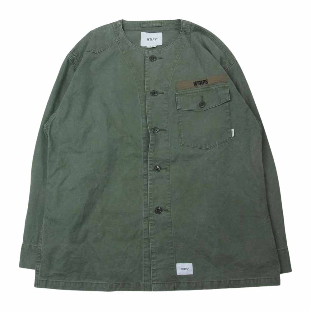 WTAPS ダブルタップス 20SS 201TQDT-SHM01 Scout LS スカウト ミリタリー シャツ ジャケット カーキ系 X 02【中古】
