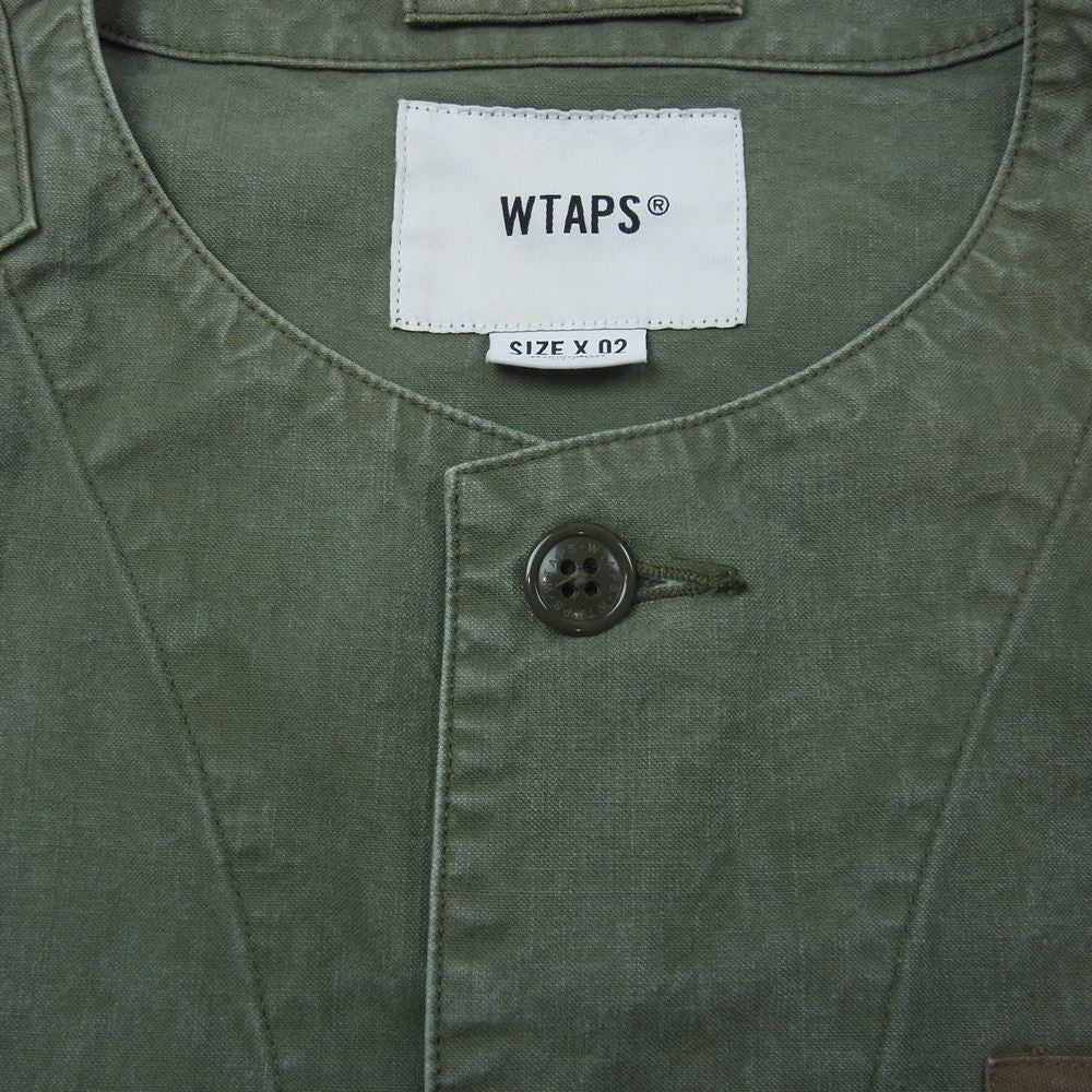 WTAPS ダブルタップス 20SS 201TQDT-SHM01 Scout LS スカウト ミリタリー シャツ ジャケット カーキ系 X 02【中古】
