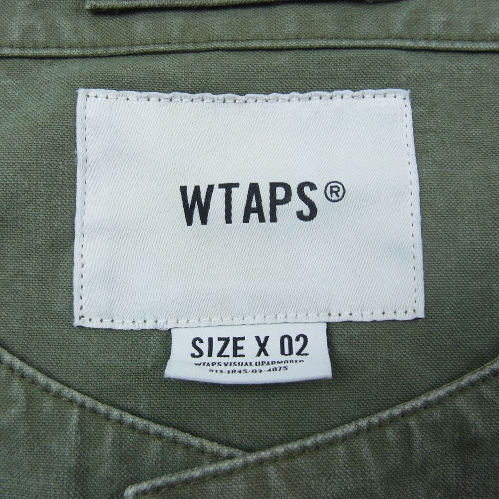 WTAPS ダブルタップス 20SS 201TQDT-SHM01 Scout LS スカウト ミリタリー シャツ ジャケット カーキ系 X 02【中古】