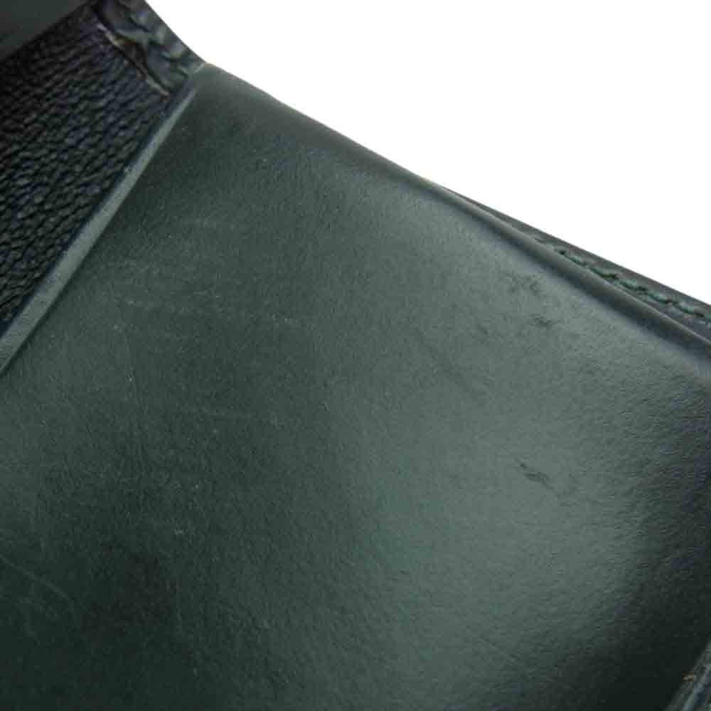 WHITE HOUSE COX ホワイトハウスコックス ブライドルレザー カードケース 名刺入れ ダークグリーン系【中古】