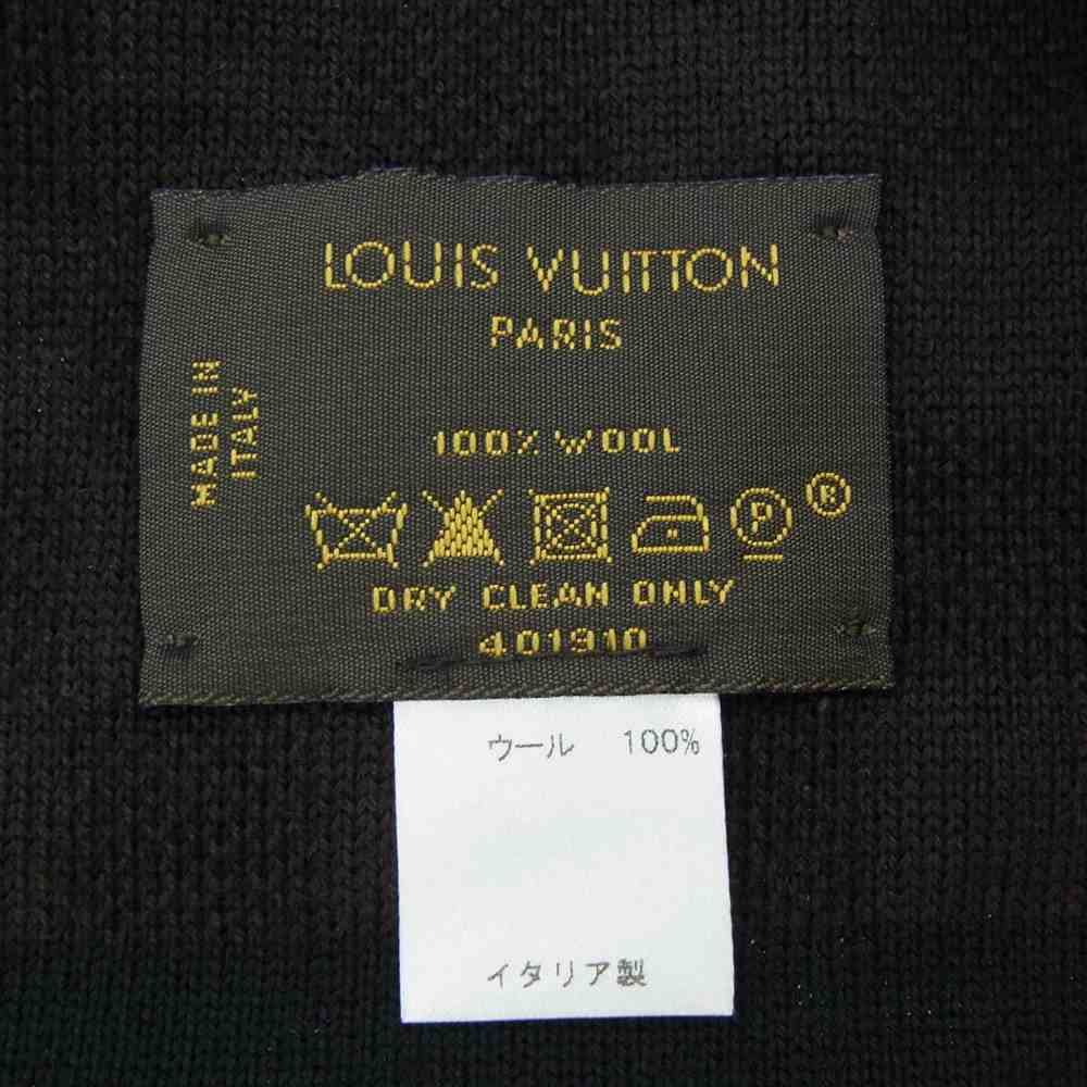 LOUIS VUITTON ルイ・ヴィトン M74199 ダミエ エシャルププティ 総柄 ロゴ マフラー ウール ダークブラウン系【極上美品】【中古】