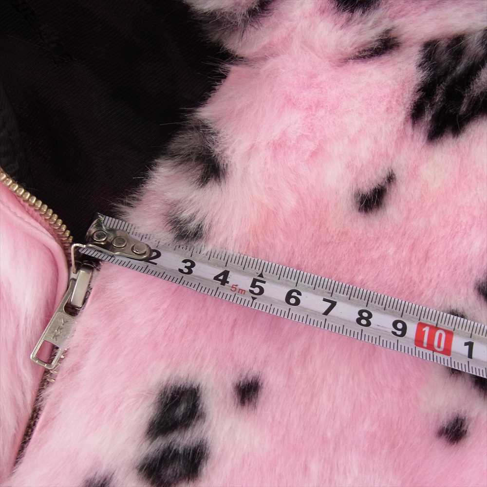 Supreme シュプリーム 21SS Bandana Faux Fur Bomber Jacket バンダナ フェイクファー ボンバー ジャケット ピンク系 L【美品】【中古】