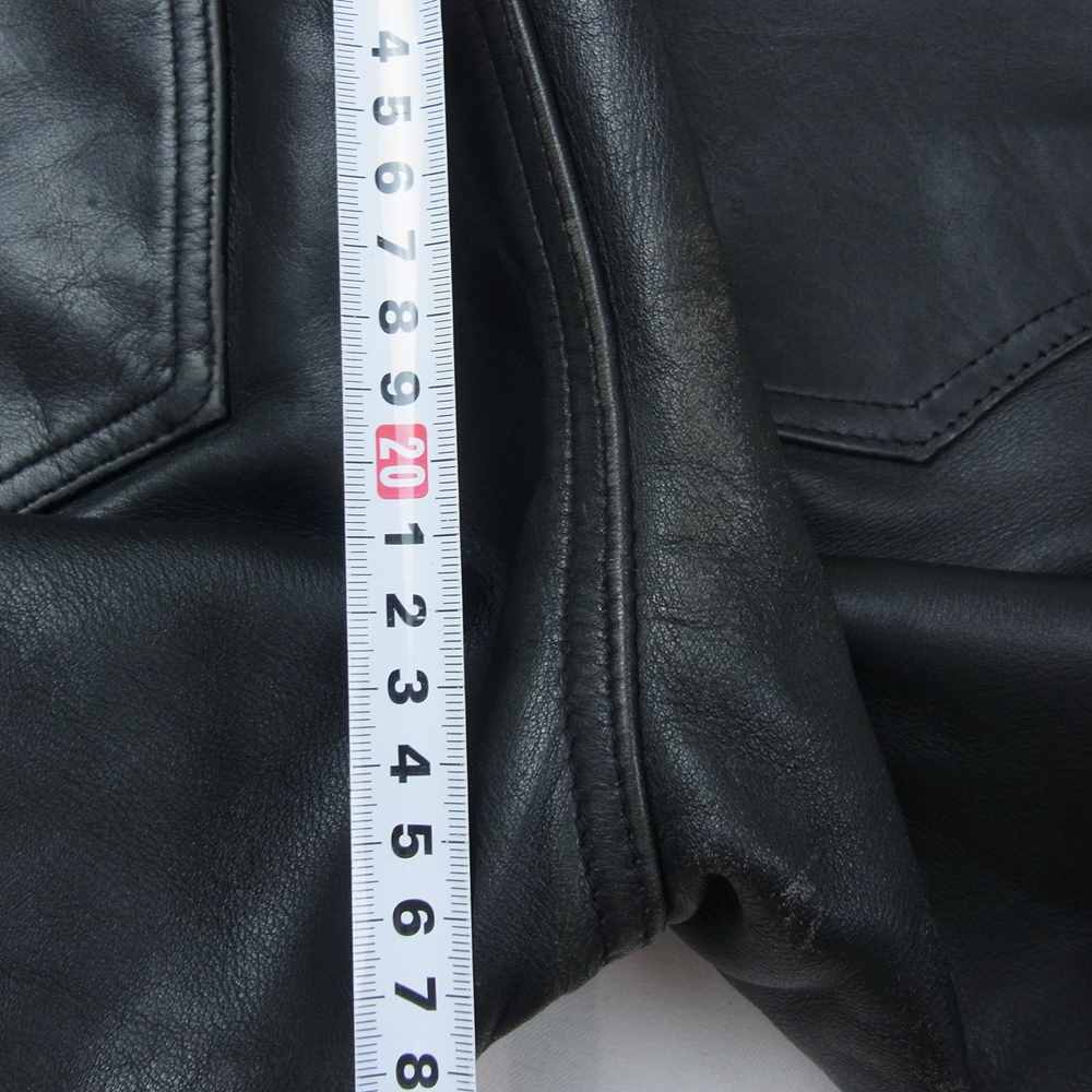 schott ショット バイカータグ レザー パンツ ブラック系 30【中古】
