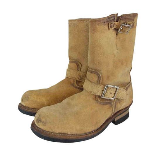RED WING レッドウィング 8268 Engineer Boots スエード エンジニア ブーツ ライトブラウン系 26㎝【中古】