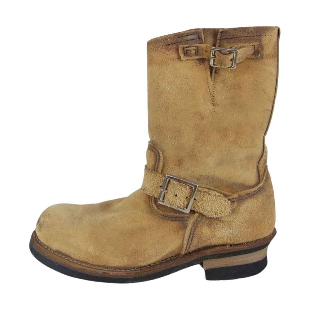 RED WING レッドウィング 8268 Engineer Boots スエード エンジニア ブーツ ライトブラウン系 26㎝【中古】