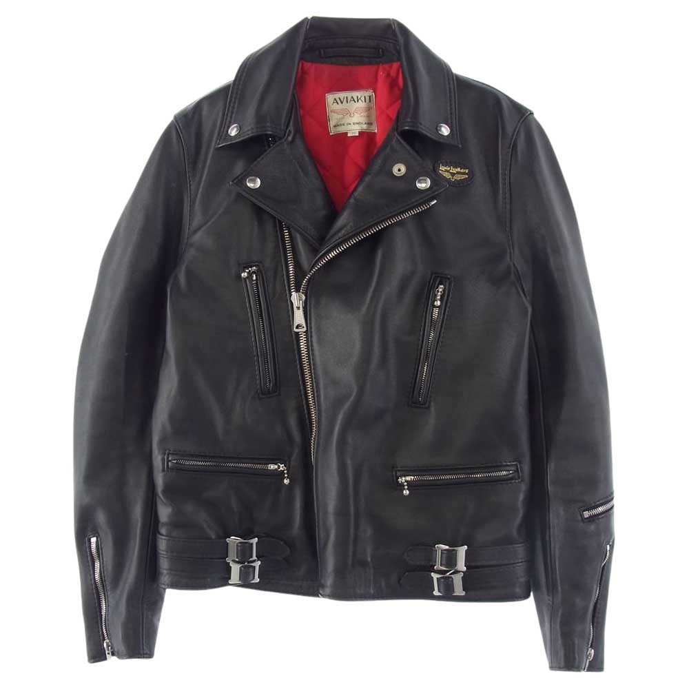 Lewis Leathers ルイスレザー LIGHTNING ライトニング レザー ダブル ライダース ジャケット ブラック系 38【中古】
