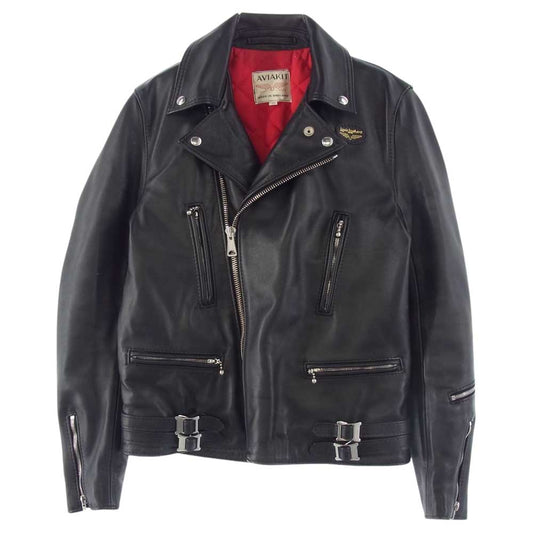 Lewis Leathers ルイスレザー LIGHTNING ライトニング レザー ダブル ライダース ジャケット ブラック系 38【中古】