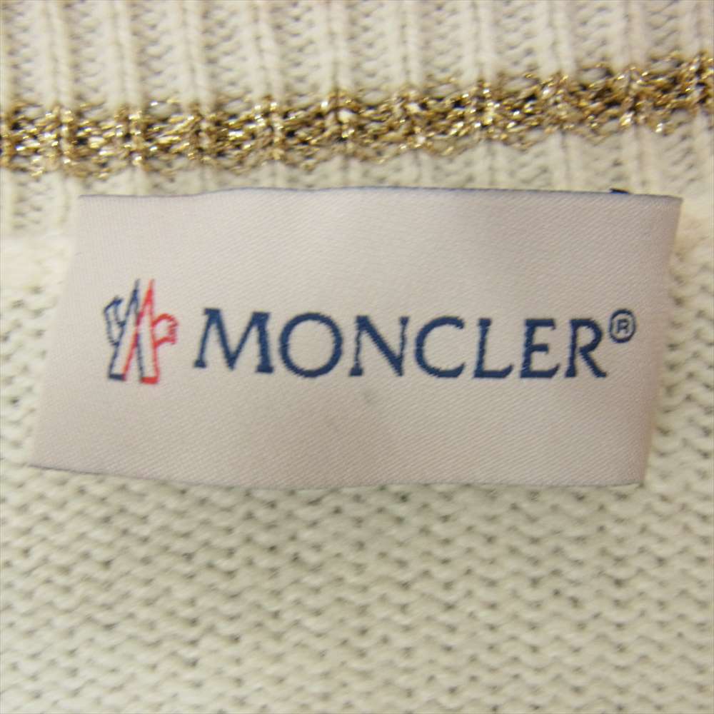 MONCLER モンクレール MAGLIONE TRICOT GIROCOLLO ニット ウール カシミヤ オフホワイト系 S【中古】