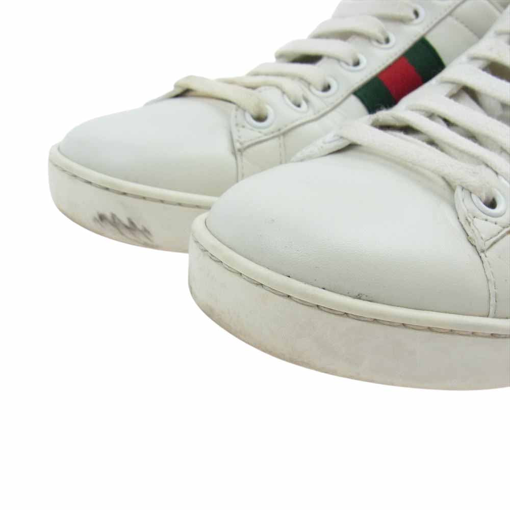 GUCCI グッチ 438218 日本限定 パール ロートップ スニーカー ホワイト系 36.5【中古】