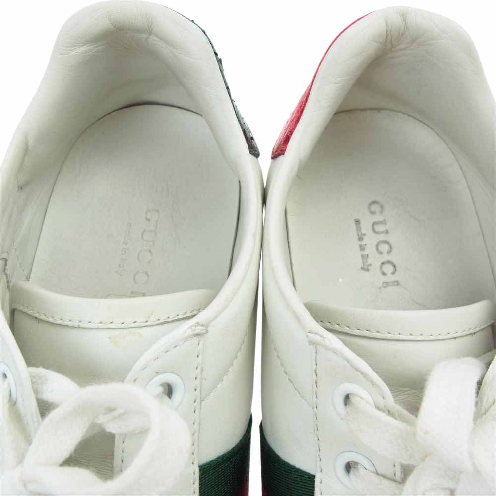 GUCCI グッチ 438218 日本限定 パール ロートップ スニーカー ホワイト系 36.5【中古】