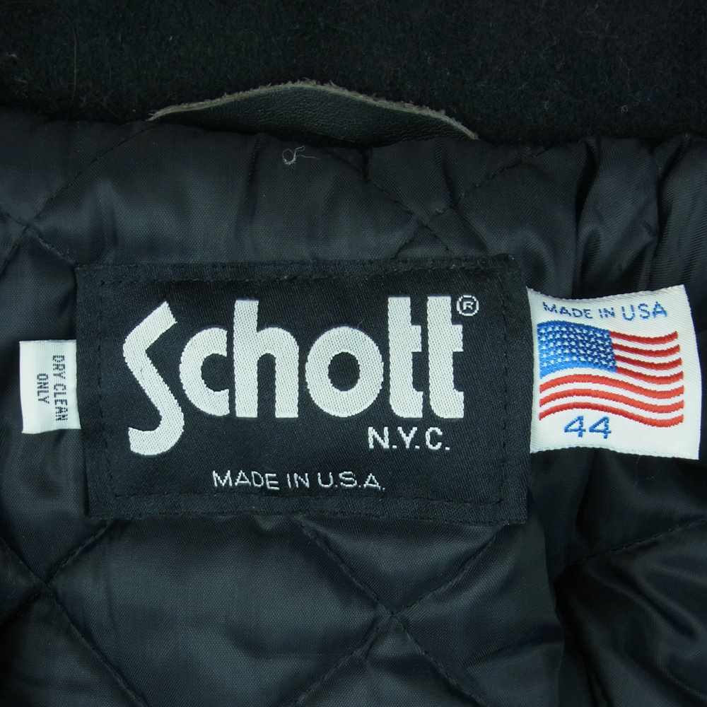 schott ショット ウール Pコート ピーコート アメリカ製 ブラック系 44