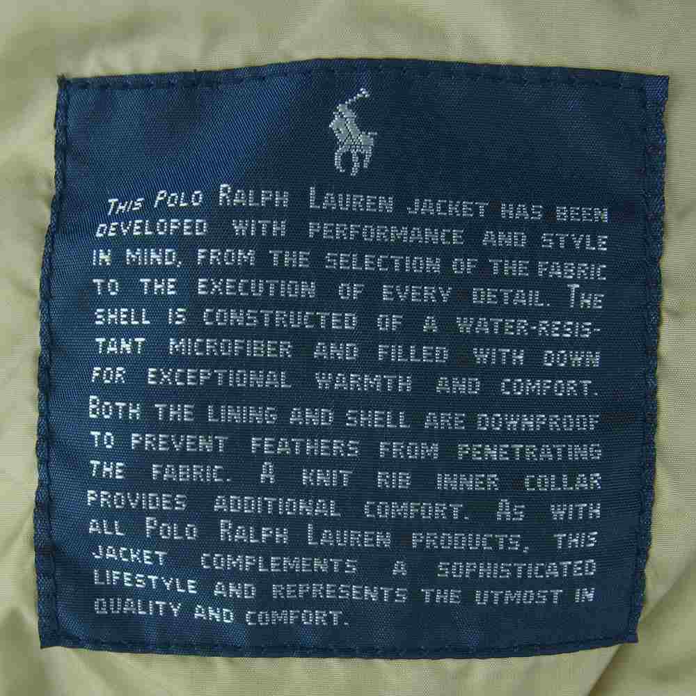 POLO RALPH LAUREN ポロ・ラルフローレン ナイロン ダウン ジャケット USA製 グレイッシュネイビー系 L【中古】