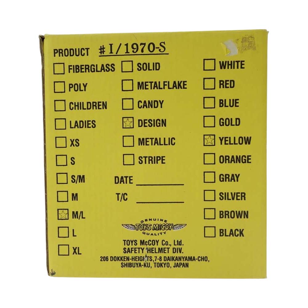 TOY'S McCOY トイズマッコイ SMILE BUCO スマイル ブコ イエロー イエロー系 ブラック系 M【極上美品】【中古】