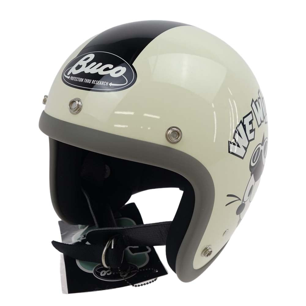 TOY'S McCOY トイズマッコイ BUCO HELMET BABY BUCO FELIX FOLLOW THE ATTACK ブコ ジェット ヘルメット フェリックス 100周年  オフホワイト系 ブラック系 M【極上美品】【中古】