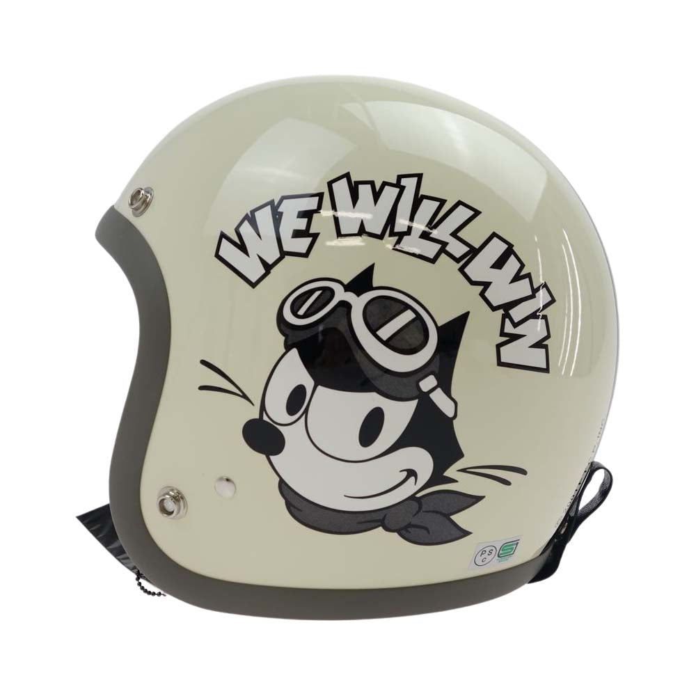 TOY'S McCOY トイズマッコイ BUCO HELMET BABY BUCO FELIX FOLLOW THE ATTACK ブコ ジェット ヘルメット フェリックス 100周年  オフホワイト系 ブラック系 M【極上美品】【中古】