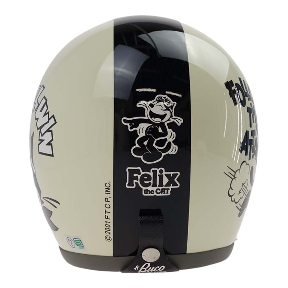 TOY'S McCOY トイズマッコイ BUCO HELMET BABY BUCO FELIX FOLLOW THE ATTACK ブコ ジェット ヘルメット フェリックス 100周年  オフホワイト系 ブラック系 M【極上美品】【中古】