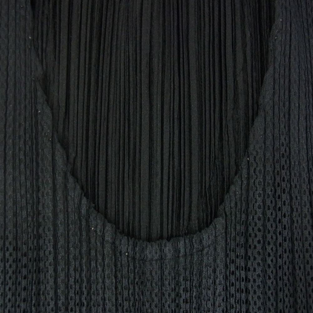 PLEATS PLEASE プリーツプリーズ イッセイミヤケ PP14-JK671 プリーツ加工 メッシュ レイヤード ノースリーブ タンクトップ ブラック系 3【中古】