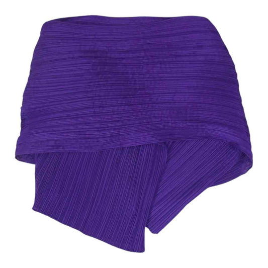 PLEATS PLEASE プリーツプリーズ イッセイミヤケ PP32-AD152 プリーツ加工 ポンチョ ストール パープル パープル系【中古】