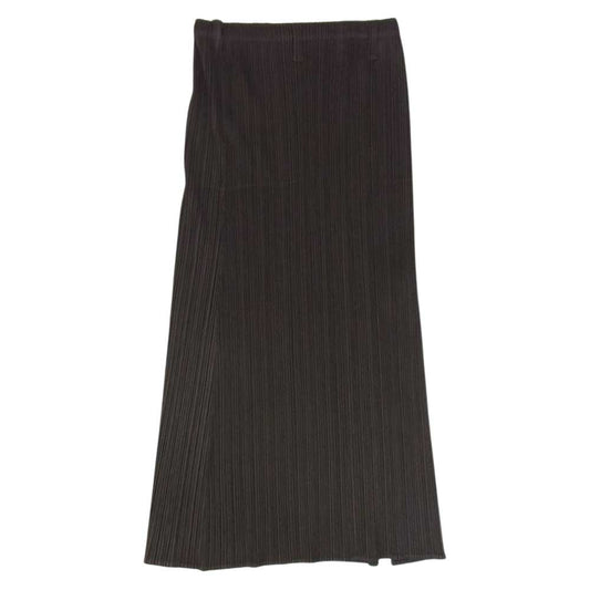 PLEATS PLEASE プリーツプリーズ イッセイミヤケ PP33-JG446 プリーツ加工 ロング プリーツスカート ダークブラウン ダークブラウン系 2【中古】