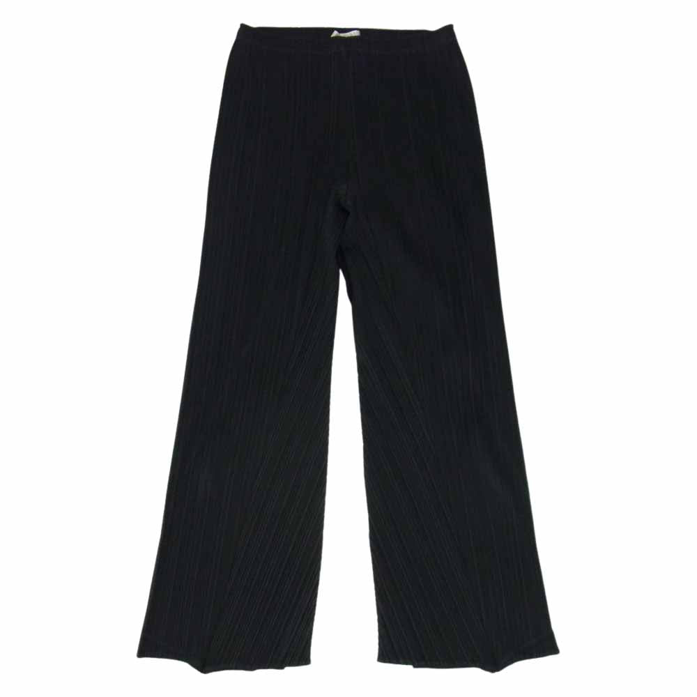 PLEATS PLEASE プリーツプリーズ イッセイミヤケ プリーツ加工 テーパードパンツ プリーツパンツ ブラック系【中古】