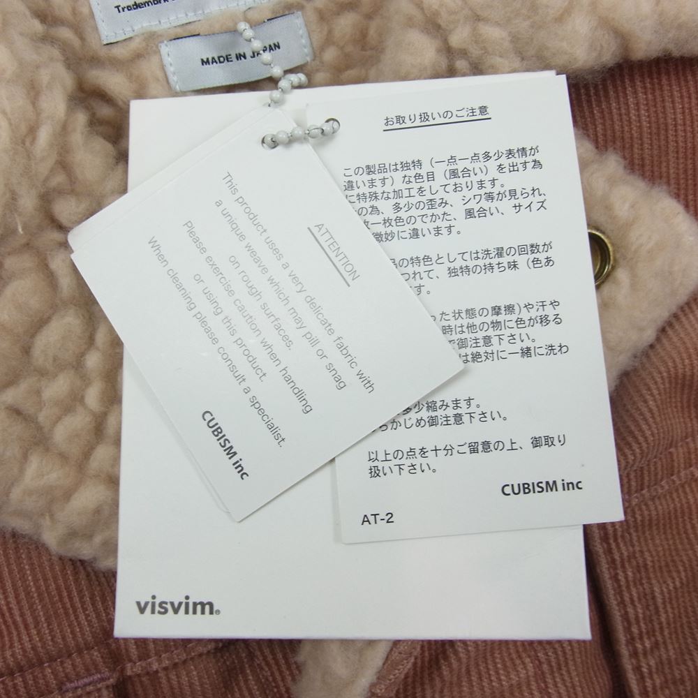 VISVIM ビズビム 13AW 0113205013023 CARAVAN JKT SLUB キャラバン スラブ コーデュロイ ボア ランチ ジャケット ピンクベージュ系 3【中古】