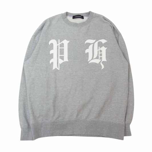 PHENOMENON フェノメノン MHACSJP01 CREWNECK SWEATSHIRT ロゴパッチ クルーネック スウェット グレー系【中古】